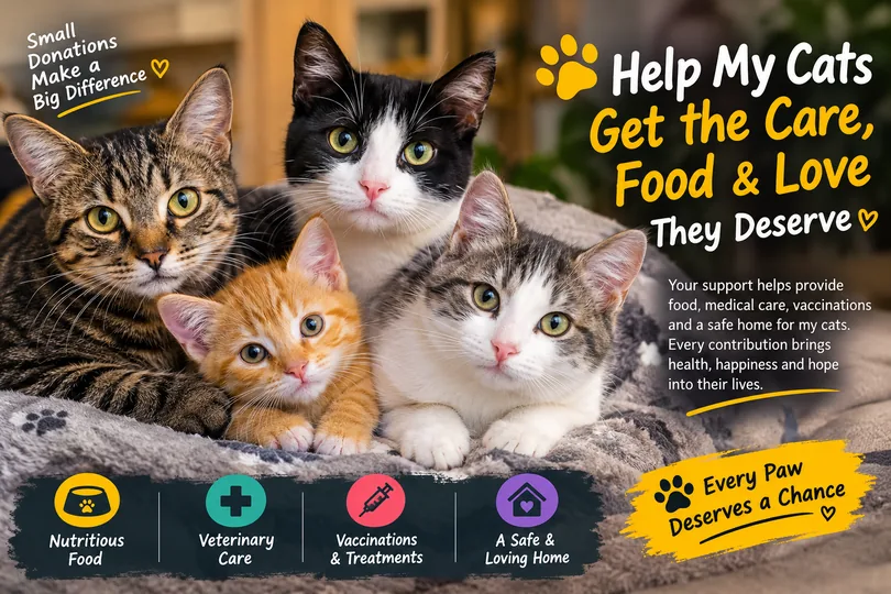 Help My Cats Get The Care, Food, And Love They Deserve 🐾❤️